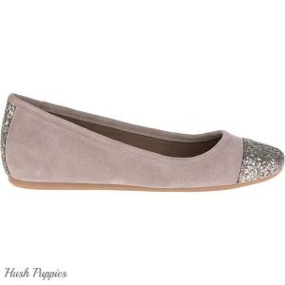 Hush Puppies Women's Happee Heather Flat Taupe - Picture 1 of 2